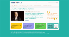 Desktop Screenshot of annualreports.tateandlyle.com