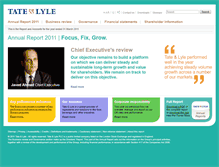 Tablet Screenshot of annualreports.tateandlyle.com